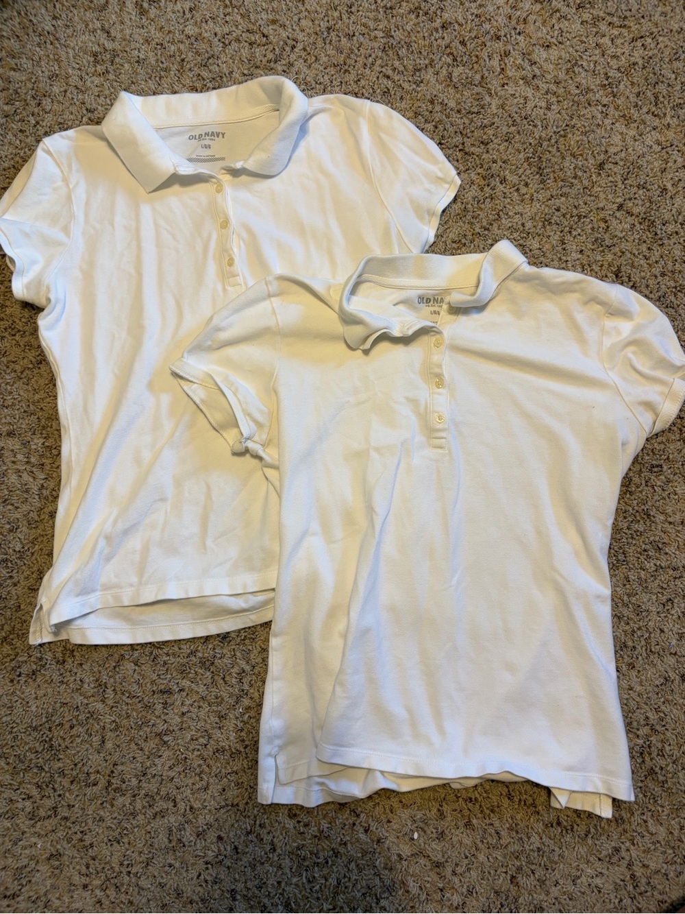 Old Navy White Girls Polo Shirt Duo - Short Sleeve